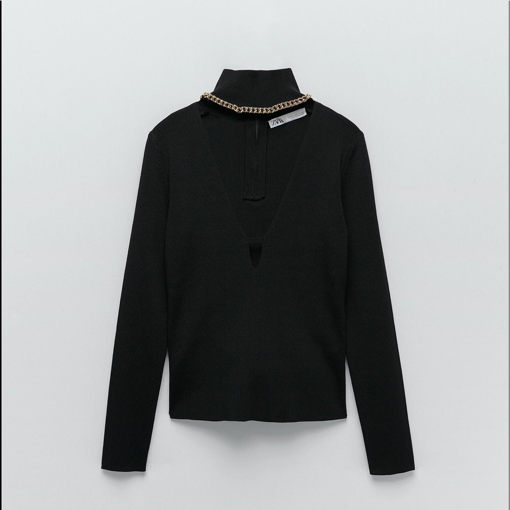 Zara knit sweater with chains - Picture 5 of 8